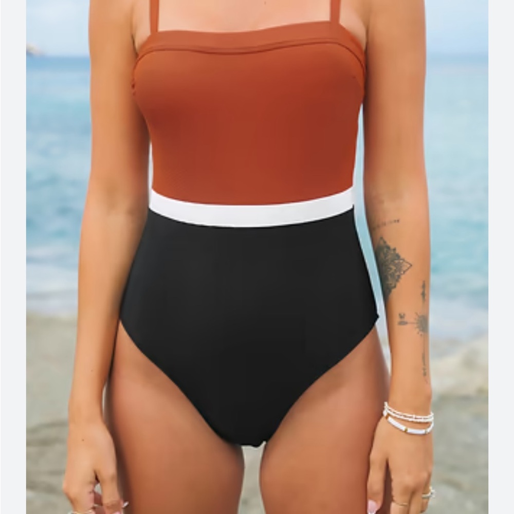 Cupshe Color Block One-Piece Swimsuit